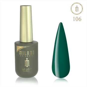 Гель лак MILANO LUXURY 15 мл № 106 (Изумруд)