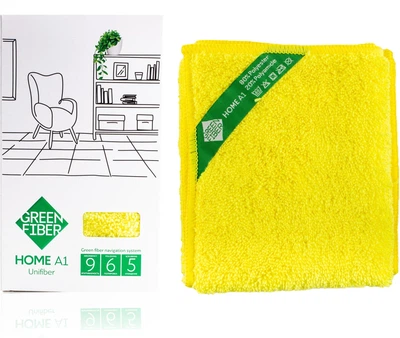 Салфетка GreenWay Green Fiber HOME A1, Файбер универсальный, желтый (06018)