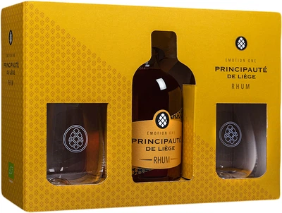 Ром Principaute de Liege Emotion One 0.5 л 40% з 2 склянками (0745760801992)