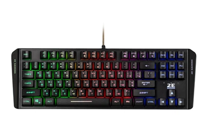 Клавиатура 2E KG355, LED, Gaming, USB, 1.5m, black UA UCRF