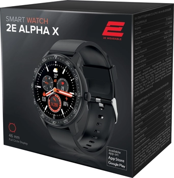 Смарт-часы 2E Alpha X 46mm Black-Silver (2E-CWW30BKSL)