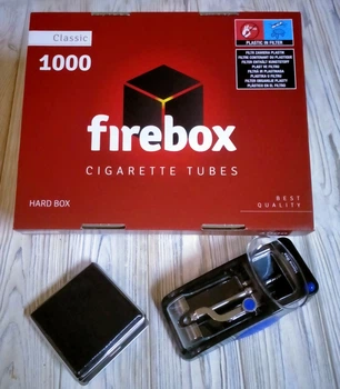 Електрична машинка для набивання гільз тютюном + Firebox 1000шт. Гільз + портсигар Набір