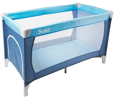 Кровать-манеж SMIKI 120x60x77 см Синяя (5957333)