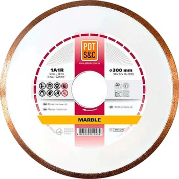 Алмазный круг по мрамору PDT Marble 1A1R 300х2,2х10х32 (820804CMR)