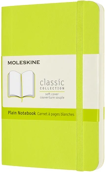 Записная книга Moleskine Classic 9 x 14 см 192 страницы без линовки Лимонная мягкая обложка (8056420850987)