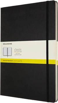 Записная книга Moleskine Classic 21 x 29.7 см в клетку Черная (8053853602831)