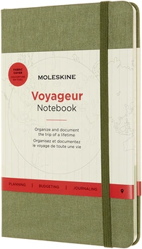 Записная книга Moleskine Voyageur 11.5 х 18 см 208 страниц в линейку Зелений Вяз (8053853603227)