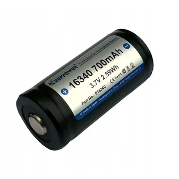 Літієвий акумулятор аналог CR123 Keeppower 16340 RCR123 з захистом 700mAh (DLG) (в приціл, нічник)
