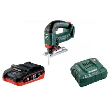 Акумуляторний лобзик Metabo STAB 18 LTX 100 + Зарядний пристрій ASC 30-36 V "AIR COOLED" + Аккумуляторний блок LiHD (18 Ст / 3,5 А-ч) (UA601003890)