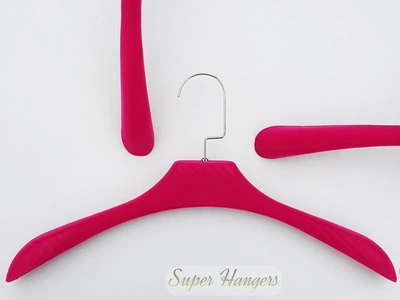 Плечики вешалки Hanger 42 см розовые бархатные широкие