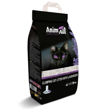 Бентонитовый наполнитель AnimAll для котов, с ароматом лаванды, 5 кг