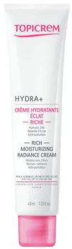 Krem do twarzy nawilżający Topicrem Hydra + Rich dla promiennej skóry 40 ml (3700281704327)