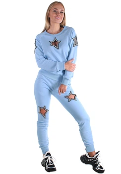 Костюм спортивний жіночий Krutyakov STARS XS блакитний