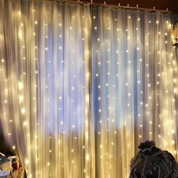 Светодиодная гирлянда Shine X-mas Lights 200-2 Штора занавесь 156LED 2*1.5 метра Тепло-белая