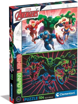 Пазл Clementoni Glowin Lights Collection - Marvel Avengers Puzzle 104 шт. (27554 )