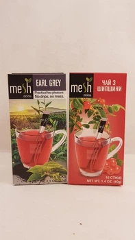 Упаковка чая в стиках Mesh stics с бергамотом Earl Grey и шиповником 32шт