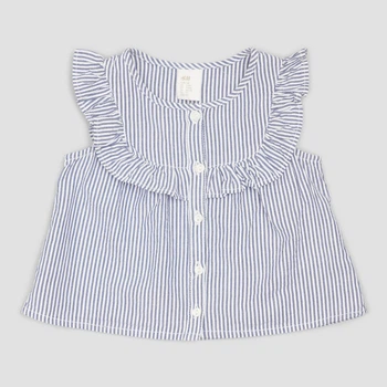 Блуза H&M 68см бело синий полоска 5742827