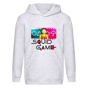 Худи детская Игра в Кальмара 0015 (Squid game) серая (SQD-0015 gry) 116 см