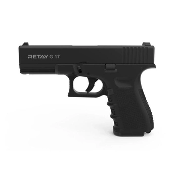 Пістолет стартовий Retay G17 Glock сигнально-шумовий пугач під холостий патрон чорний Ретай Глок 17 (X314209B)