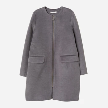 Пальто осіннє жіноче H&M 0680790_серое_05 42 Сіре (KAY2000000636085)