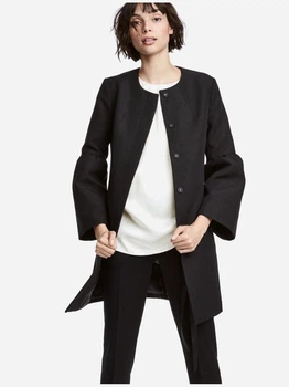 Пальто осіннє жіноче H&M 0527203_чер. 32 Чорне (KAY2000000867014)
