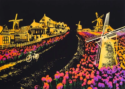 Скретч картина "Dutch Windmill" (Голландський млин)