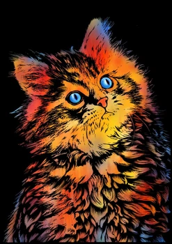 Скретч картина "Cat" (Кошка)