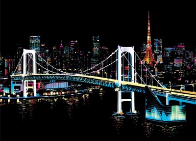 Кольорова скретч картина "Tokyo" (Токіо)