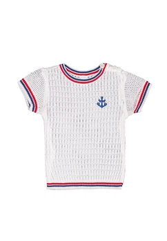 Джемпер для хлопчика Mari-Knit 1222 р48 80см білий 15424