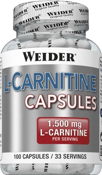Жиросжигатель Weider L-Carnitine 1500 100 капсул (4044782385715)