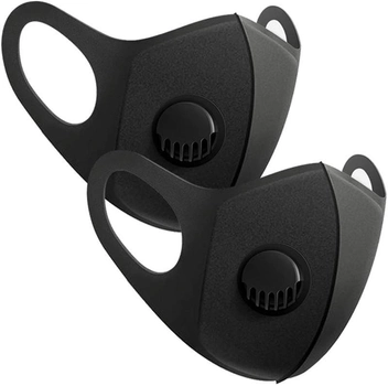 Маска для захисту органів дихання з клапаном Fashion Pitta колір Чорний (1 шт)