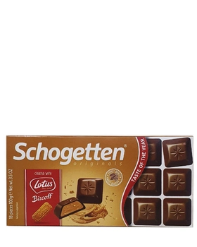 Шоколад молочний з начинкою і крихтою із карамельного печива Schogetten 100г (55997)