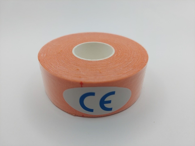 Кинезио тейп Kinesiology tape 2,5 см х 5 м оранжевый