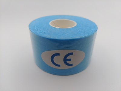 Кінезіо тейп Kinesiology tape 3,8 см х 5 м голубий