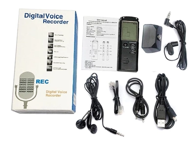 Диктофон цифровой с активацией голосом Escytegr 003 Mp3, VOX, 15 часов записи 8 Гб