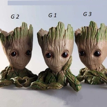 Комплект горщик для квітів та канцелярії Грут Groot G1 G2 G3