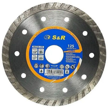 Круг алмазный отрезной S&R Meister Turbo 125x22.2 (252371125)