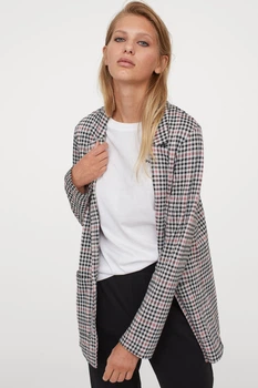Жакет H&M S чорно біла клітинка 25127212701
