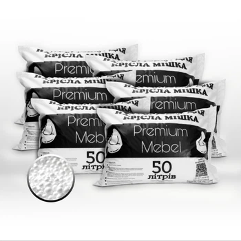 Наполнитель для кресла мешка 300 л Premium Mebel (6 мешков по 50 л)
