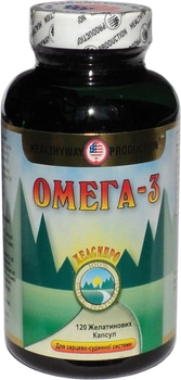 Жирні кислоти Healthyway Production Омега-3 120 капсул (616659002519)