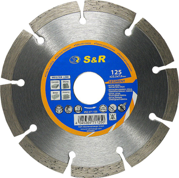 Круг алмазный отрезной S&R Meister Segment 125x22.2 (252471125)