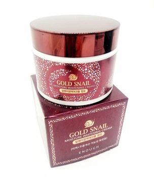 Осветляющий улиточный крем для лица с эффектом омоложения Enough Gold Snail Moisture Whitening Cream 50 мл (8809480655449)