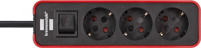 Удлинитель Brennenstuhl Ecolor с переключателем 3/1,5 black/red (1153230070)