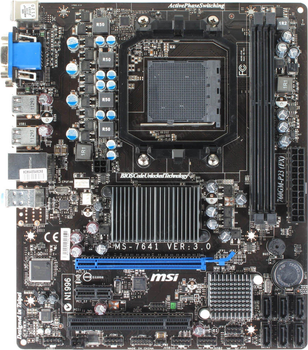 Материнская плата MSI MS-7641 ver 1.0 (sAM3/AM3+, AMD 760G, PCI-E 2.x x16), б/в