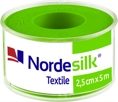Пластырь медицинский текстильный Nordeplast Nordesilk 2.5 см x 5 м (4751028530777)