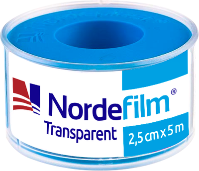 Пластир медичний полімерний водостійкий Nordeplast НордеФілм 2.5 см x 5 м (4751028530838)