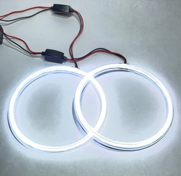 Ангельские глазки (светодиодные LED кольца в фару) 120 мм Яркий белый 2шт (ВАЗ, BMW)