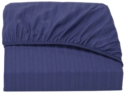 Простынь на резинке Good-Dream Страйп-сатин Dark Blue 160х200 (GDSSDBSHEETF160200)