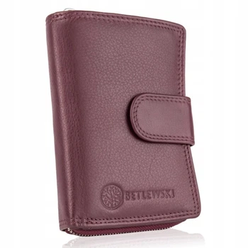 Женский кожаный кошелёк Betlewski с защитой RFID 13,5 х 9 х 3 см (BPD-SS-19) бордовый