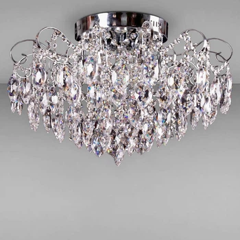 Люстра хрустальная потолочная Light House SR-17038/6+6 CR D640*H450 E27+LED хром
